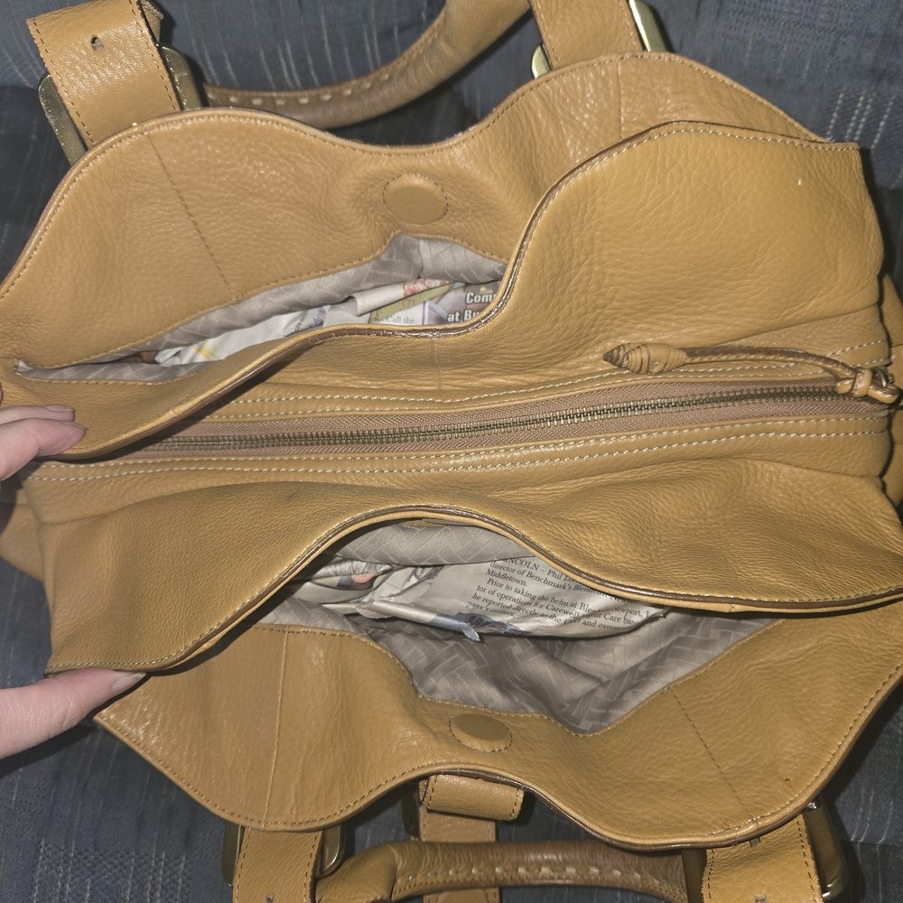 Cole Haan Tan Leather Shoulder Bag - Picture 6 of 8